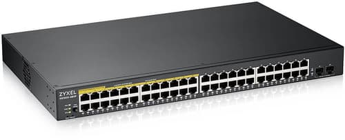 Zyxel GS1900-48HPv2, 48-port + 2 SFP  GbE L2 Smart Switch,Rackmount, 170W PoE+