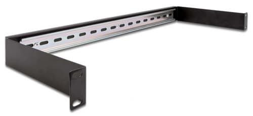Delock Rackmonteret Din-skinne 19 tommer 1u Sort