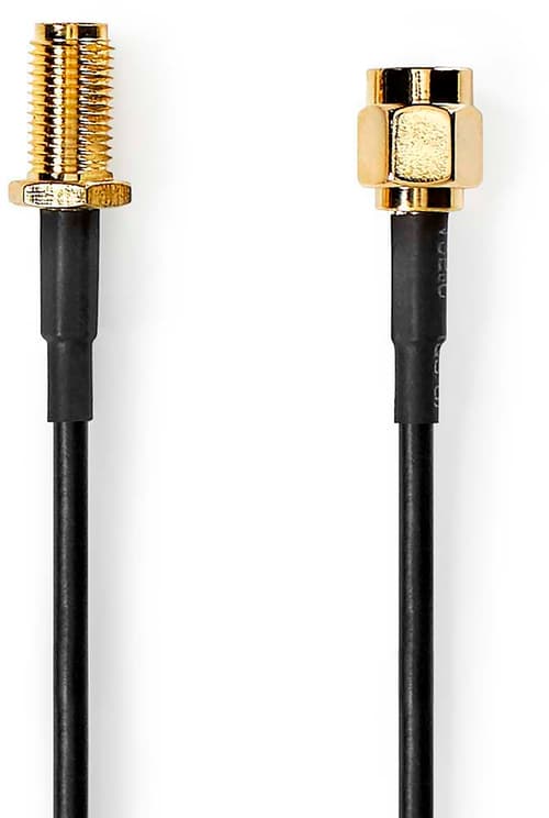 Nedis Antennkabel 50 Ohm Sma Hane Sma Hona 1m Svart