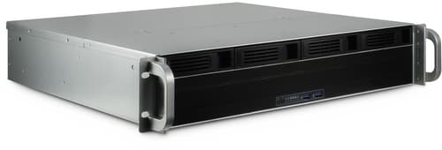 Inter-tech 2u 2404s Storage Chassi Rack Silver, Svart