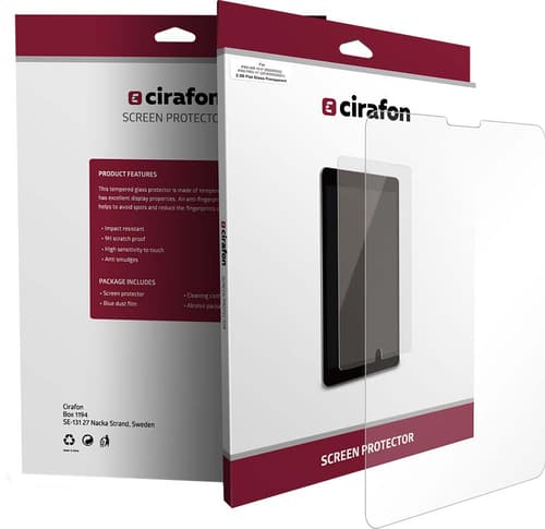 Cirafon Glass Plus Ipad Air 10.9 tommer 4th Gen, Ipad Air 10.9 tommer 5th Gen, Ipad Air 10.9 tommer 6th Gen, Ipad Pro 11 tommer 2nd Gen, Ipad Pro 11 tommer 3rd Gen, Ipad Pro 11 tommer 4th Gen