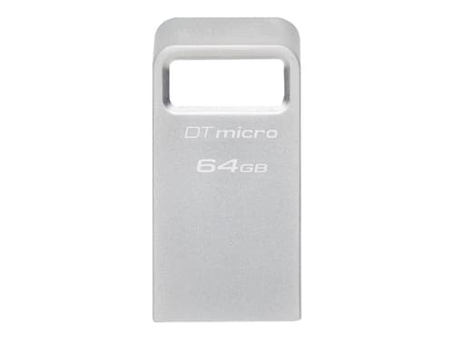 Kingston Technology Datatraveler Micro Usb-minnepenn 64 Gb Usb Type-a 3.2 Gen 1 (3.1 Gen 1) Sølv 64gb Usb-a Sølv