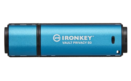 Kingston Ironkey Vault Privacy 50 256gb Usb-a Sort, Blå billede