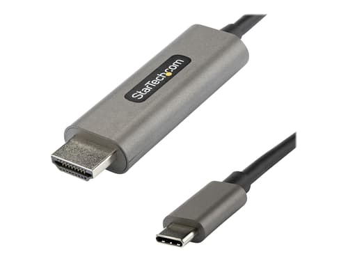 Startech USB C till HDMI kabel 4K 60 Hz pa 5 m med HDR10 5m HDMI USB C Silver Svart CDP2HDMM5MH Dustinhome