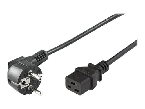 Microconnect Pe07719005 El-ledning Sort 0,5 M Cee7/7 C19 Forbinder 0.5m. Cee7/7 C19 Sort