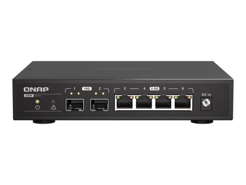 Qnap Qsw-2104-2s Nätverksswitchar Ohanterad 2.5g Ethernet Svart