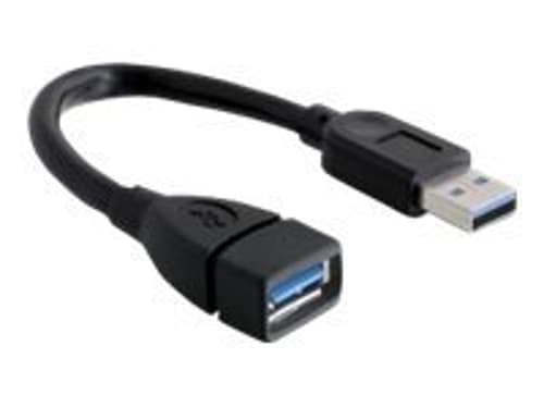 Produktfoto för Delock - Usb-förlängningskabel 0.15m Svart
