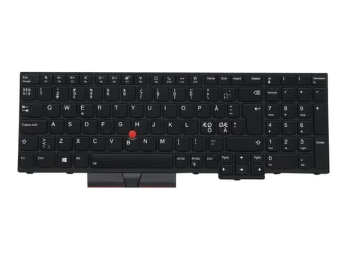 Lenovo Chicony - Bærbar tastatur - til udskiftning - Nordisk - Sort
