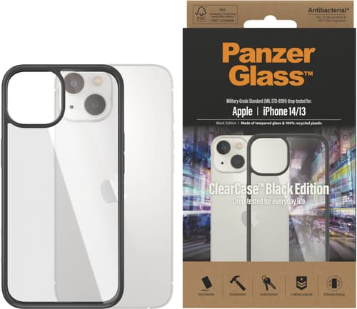 Panzerglass Clearcase Black Edition Iphone 13, Iphone 14 Gjennomsiktig