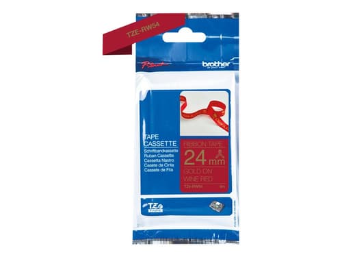 Brother Tape Stof 24mm Tze-rw54 Guld/r�dbrun Satin
