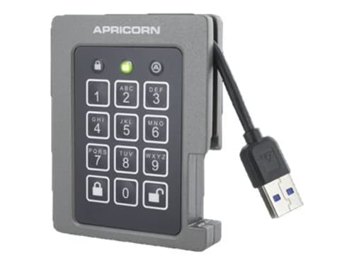 Apricorn Padlock 2tb Ssd Usb-a Musta