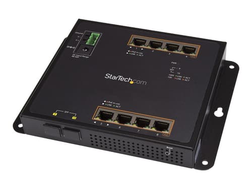 Startech Startech.com Ies101gp2sfw Verkkokytkin Hallittu L2 Gigabit Ethernet (10/100/1000) Power Over Ethernet -tuki Musta
