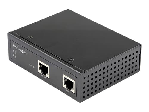 StarTech.com POEINJ1G90W Industrial Gigabit PoE Injector - High Speed/High Power 90W - 802.3bt PoE++ 52V-56VDC DIN Rail UPoE/Ultra Power Over Ethernet Injector Adapter -40C to +75C Rugged