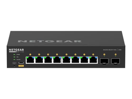 Netgear Gsm4210px-100eus Netværksswitch Administreret L2/l3 Gigabit Ethernet (10/100/1000) Strøm Over Ethernet (poe) Sort billede
