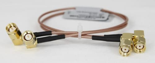 Poynting Adapter 2-pack Vinklad Rp-sma Hane Rp-sma Hane 0.25m Brun