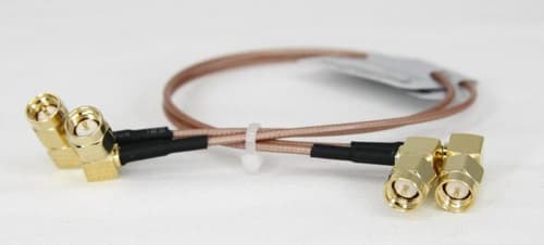 Poynting Adapter 2-pack Vinklad Sma Hane Sma Hane 0.25m Brun