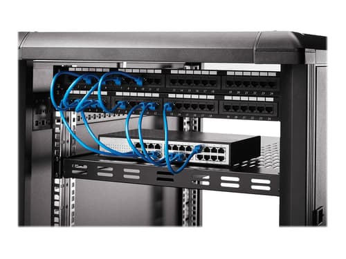 Startech 1u Adjustable Mount Depth Heavy Duty Vented Rack Mount Shelf billede