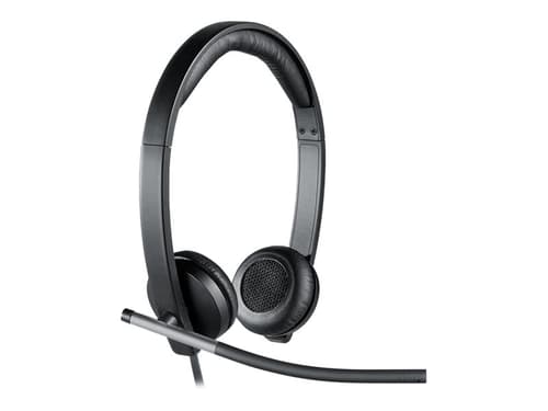 Logitech H650e Stereo Usb-a Silver, Svart