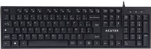 Acutek Wired Slim Keyboard Iso-azerty Fr Kabel Belgiskt, Fransk