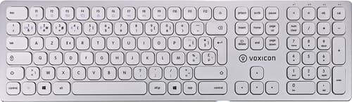 Voxicon Wireless Slim Metal Keyboard 295bwl Silver Iso-azert Langaton, 2.4 Ghz, Bluetooth Belgialainen Näppäimistö