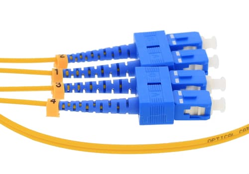 Direktronik Sc-sc Sm 9/125 Os2 Duplex Yd 2.0mm 0.5m Yellow