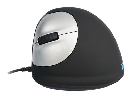 R-Go Tools R-Go HE Mouse Vertical Mouse Medium Left - Ergonomisk mus - 5 knapper - Sølv