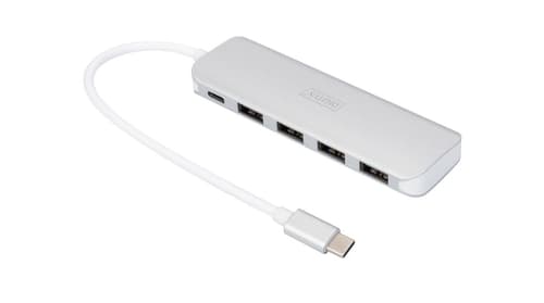 Digitus Da-70242-1 Interface Hub Usb 3.2 Gen 1 (3.1 Gen 1) Type-c 5000 Mbit/s Sølv billede