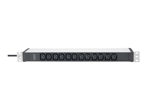 Digitus Socket Strip With Aluminium Profile 12xc13 16a 2m Cabel Cee 7/7 12st Strøm Iec 60320 C13 10 A