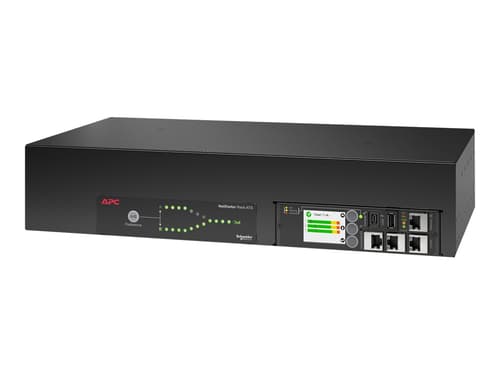 NetShelter - Automatisk overføringsbryter (kan monteres i rack) - AC 207-253 V - 7400 VA - enkeltfase - USB, Ethernet 10/100/1000 - utgangskontakter: 18 - 2U - 2.44 m kabel - svart