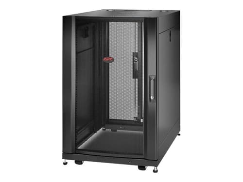 APC NetShelter SX - Rack kabinet - sort - 18U - 19 - TAA-kompatibel - for P/N: SMTL1500RM3UC, SMTL1500RMI3UC, SRT2200RMXLAUS, SRTL3KRM1UC, SRTL3KRM1UNC