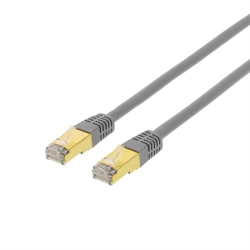 Deltaco S/ftp Cat7 Patchkabel 25m Lszh (halogenfri), Grå Rj-45 Cat 7 25m Grå