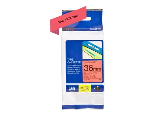 Brother Tape 36mm Tze-461 Musta/punainen