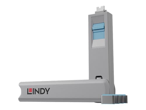 Lindy Port Blocker Usb-c Blue 4-pack billede