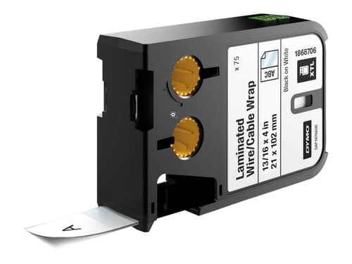 Dymo Etiketter Kabel Laminated 21x102mm Svart/hvit 75st - Xtl