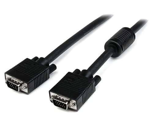 Startech 5m Coax High Resolution Monitor Vga Video Cable Hd15 M/m 5m Vga Vga Svart