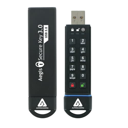 Apricorn Aegis Secure Key 3.0 30gb Usb-a Musta