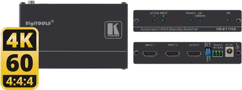 Kramer Vs-211h2 Automatic 4k Uhd Hdmi Standby Switcher billede