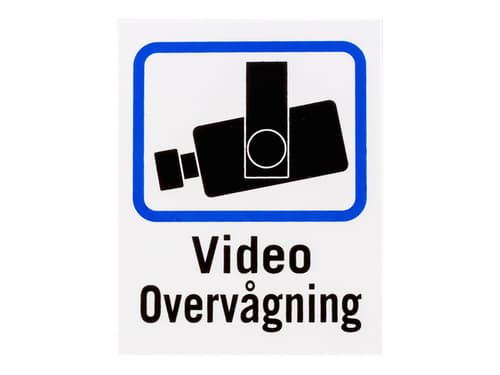 Deltaco Plastic Badge Tv/video 8x10cm Danish 2-pak