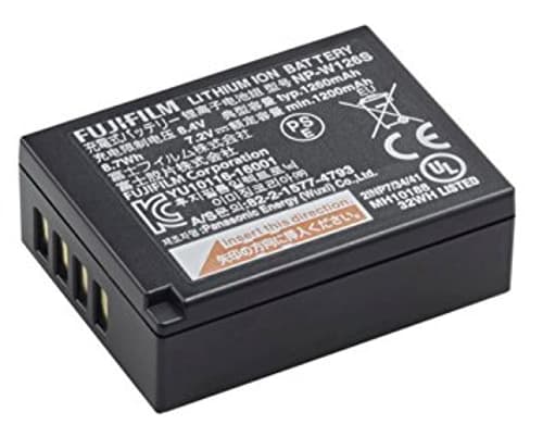 Fujifilm NP W126S - Batteri - Li-Ion - 1260 mAh - 8.7 Wh - for X Series X100, X-A20, X-A7, X-E4, X-H1, X-Pro3, X-S10, X-T100, X-T200, X-T3, X-T30, X-T50