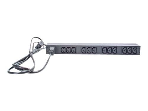 Apc Basic Rack Pdu Strømforsyningsenhed (pdu) 12 Ac Stikkontakt(er) 0u/1u Sort billede