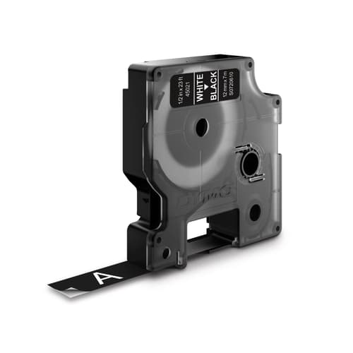 Dymo Tape D1 12mm Valkoinen/musta