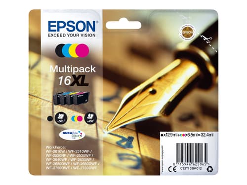 Epson Muste Monipakkaus 16xl (c/m/y/bk) - Wf-2530wf