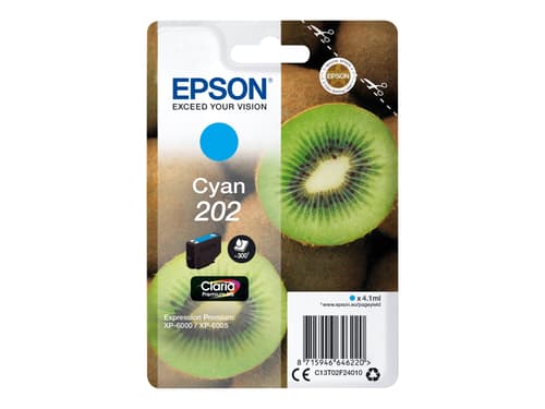 Epson Muste Syaani 4.1ml 202 - Xp-6000/xp-6005