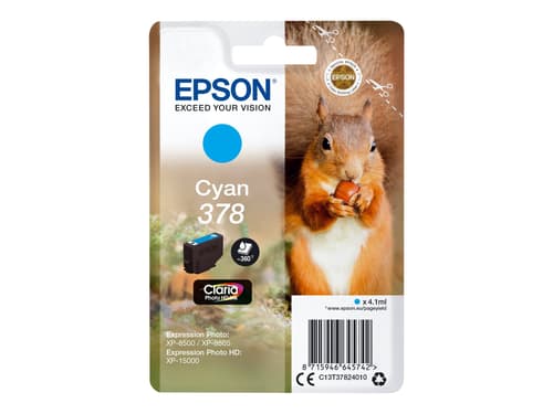 Epson Muste Syaani 4.1ml 378 - Xp-15000/xp-8500/xp-8505