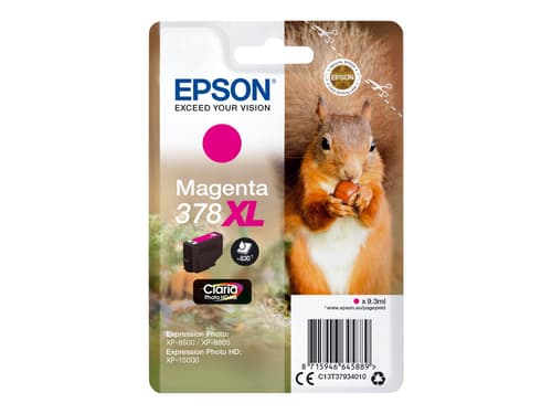 Epson Blæk Magenta 9.3ml 378xl - Xp-15000/xp-8500/xp-8505