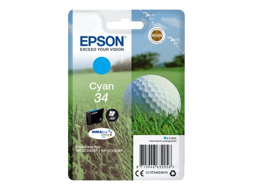 Epson Blæk Cyan 4.2ml 34 - Wf-3720