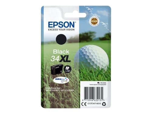Epson Blæk Sort 16.3ml 34xl - Wf-3720