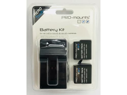Pro-Mounts Pro-mounts Battery/charger Kit Gopro Hero 5 / 6 7 Black
