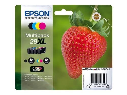 Blækpatron multipakke XL - Epson 29XL (Sort/Cyan/Magenta/Gul)