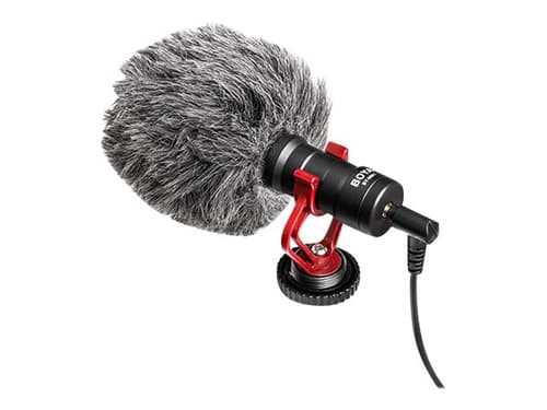 Boya By-mm1 Condensator Microphone For Cameras Harmaa, Musta